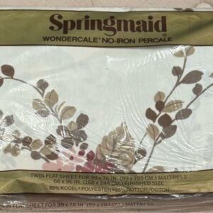 Vintage Unopened Springmaid Wondercale PercaleTwin Sheet New Old Stock!